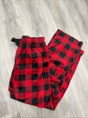 Women’s Low Waisted Red & Black Plaid Pajama Pants